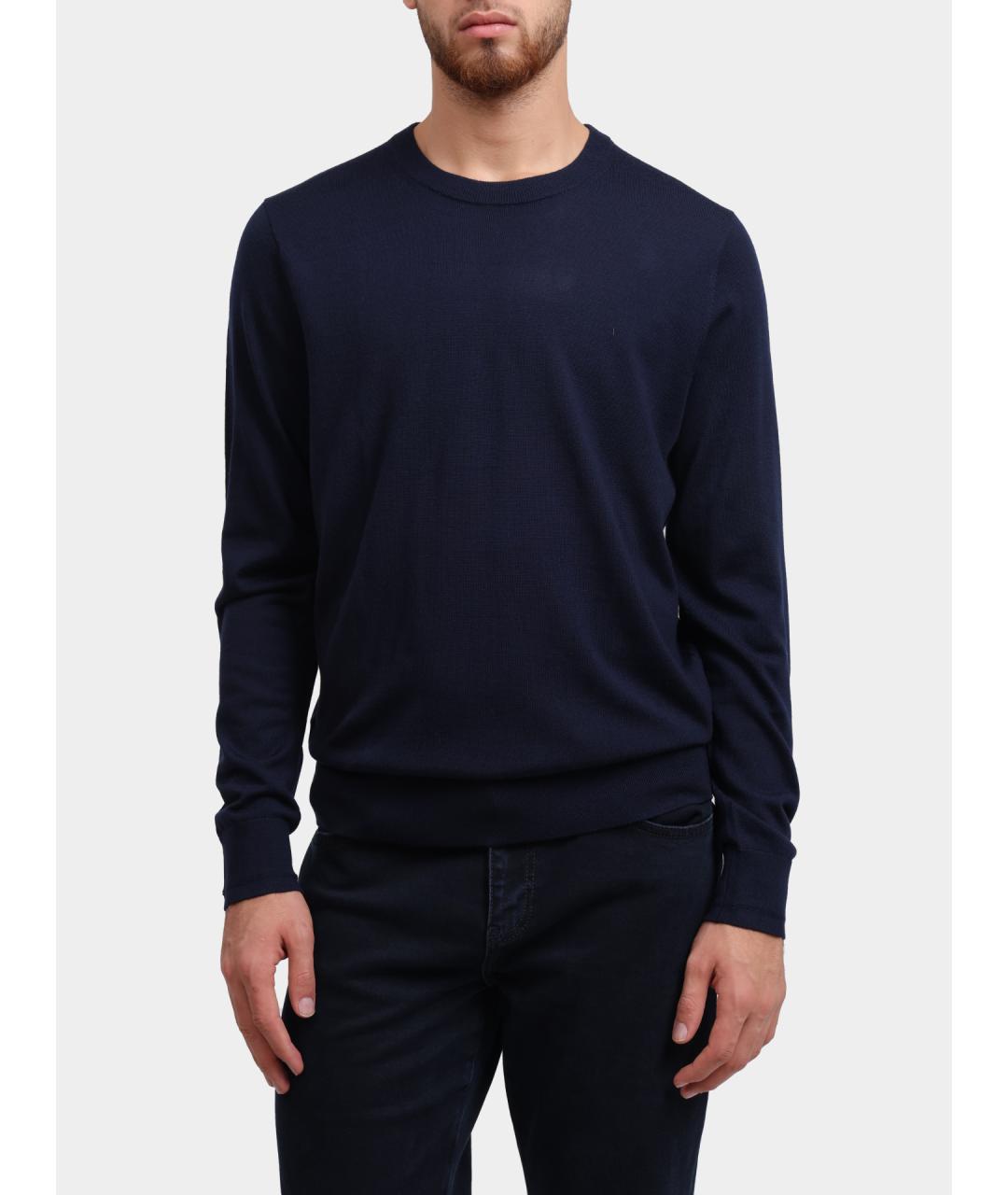 TOMMY HILFIGER Синий шерстяной джемпер / свитер, фото 5