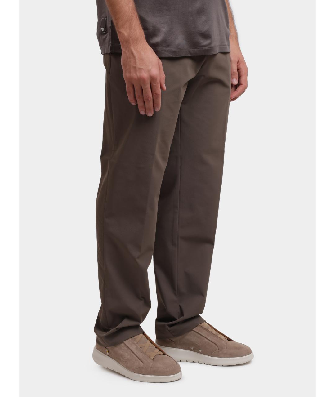 EMPORIO ARMANI Коричневые повседневные брюки, фото 2