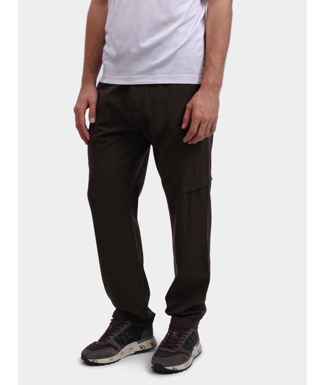 CP COMPANY Коричневые полиэстеровые повседневные брюки, фото 4