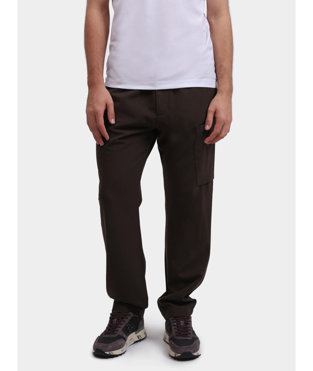 CP COMPANY Коричневые полиэстеровые повседневные брюки, фото 5