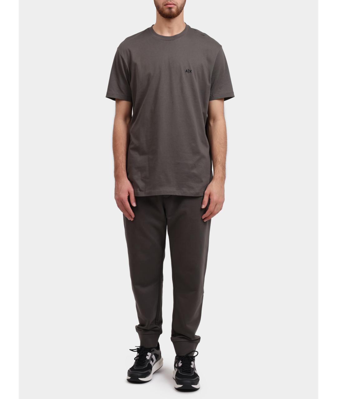 ARMANI EXCHANGE Серые хлопковые повседневные брюки, фото 2