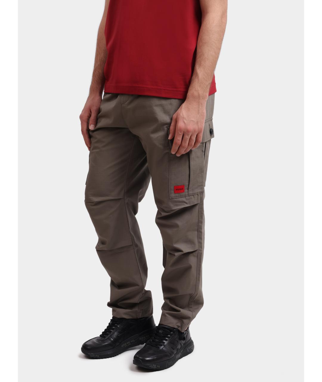 HUGO Коричневые повседневные брюки, фото 3