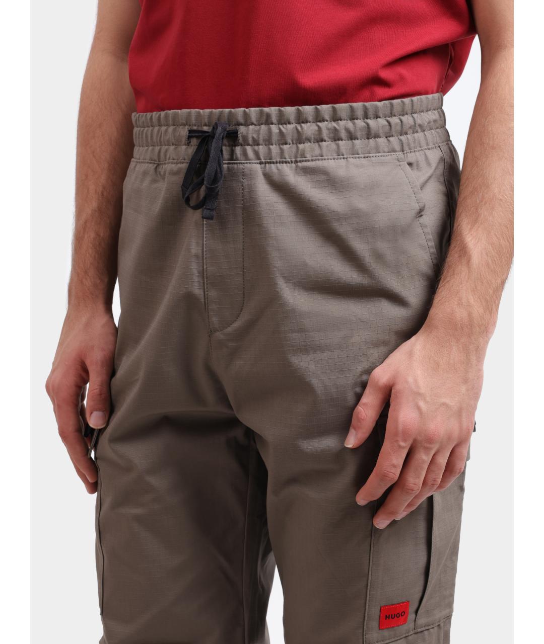 HUGO Коричневые повседневные брюки, фото 4