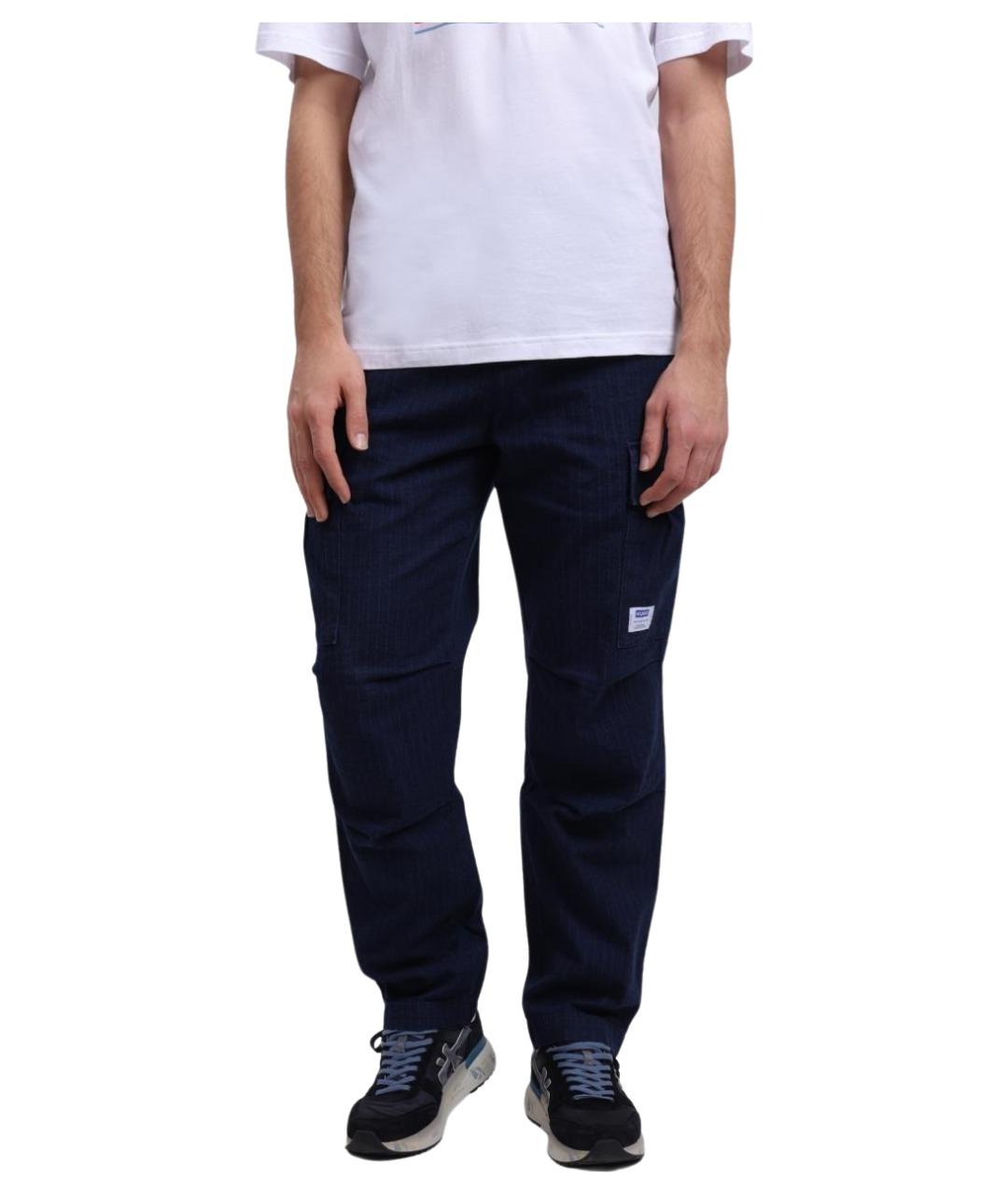 HUGO Темно-синие повседневные брюки, фото 1