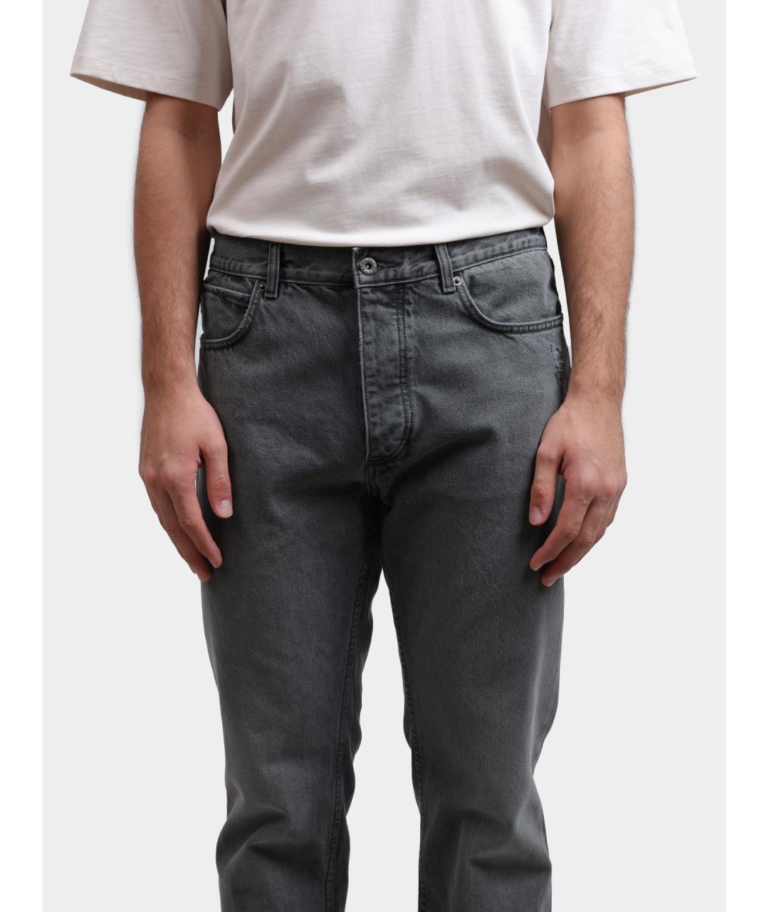 HUGO Серые хлопковые прямые джинсы, фото 4
