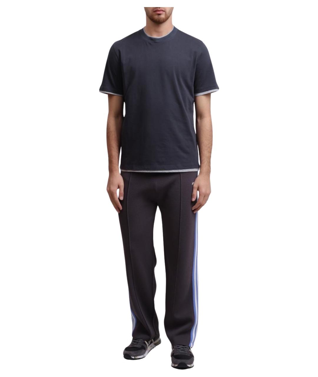 AUTRY Серые хлопковые повседневные брюки, фото 1