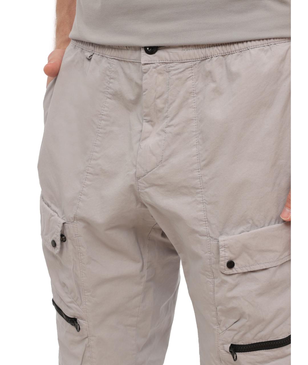 CP COMPANY Серые хлопковые повседневные брюки, фото 5