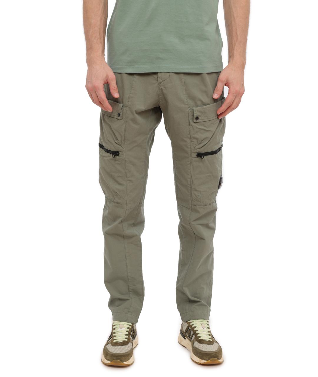 CP COMPANY Зеленые хлопковые повседневные брюки, фото 1