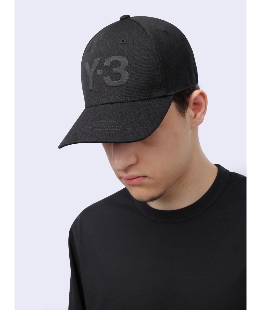 Y-3 Черная хлопковая кепка/бейсболка, фото 2