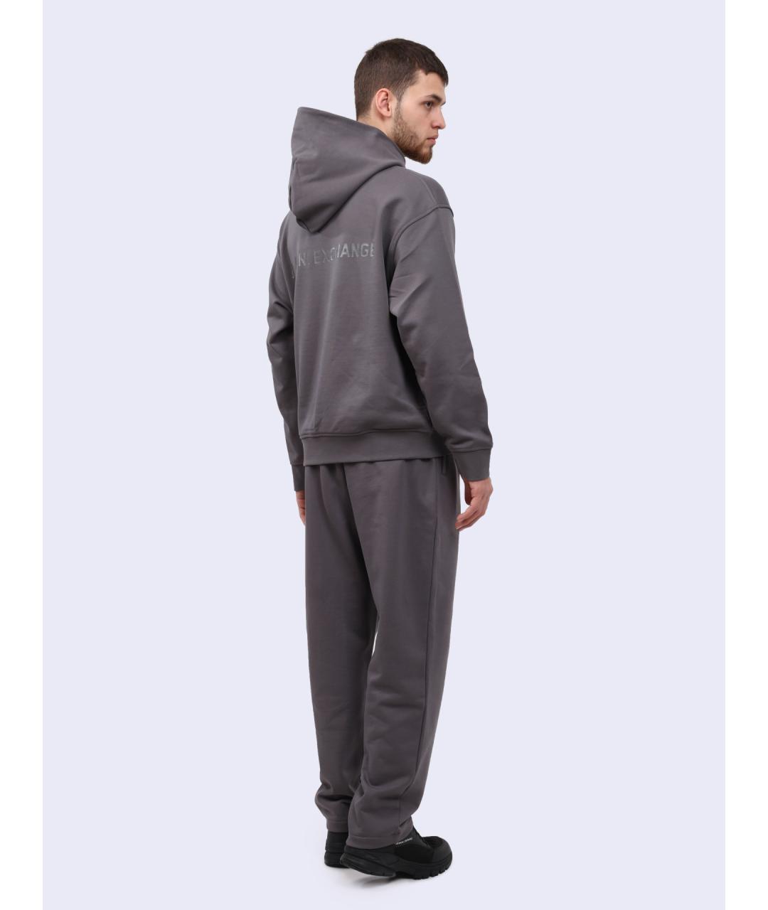 ARMANI EXCHANGE Серые хлопковые повседневные брюки, фото 5