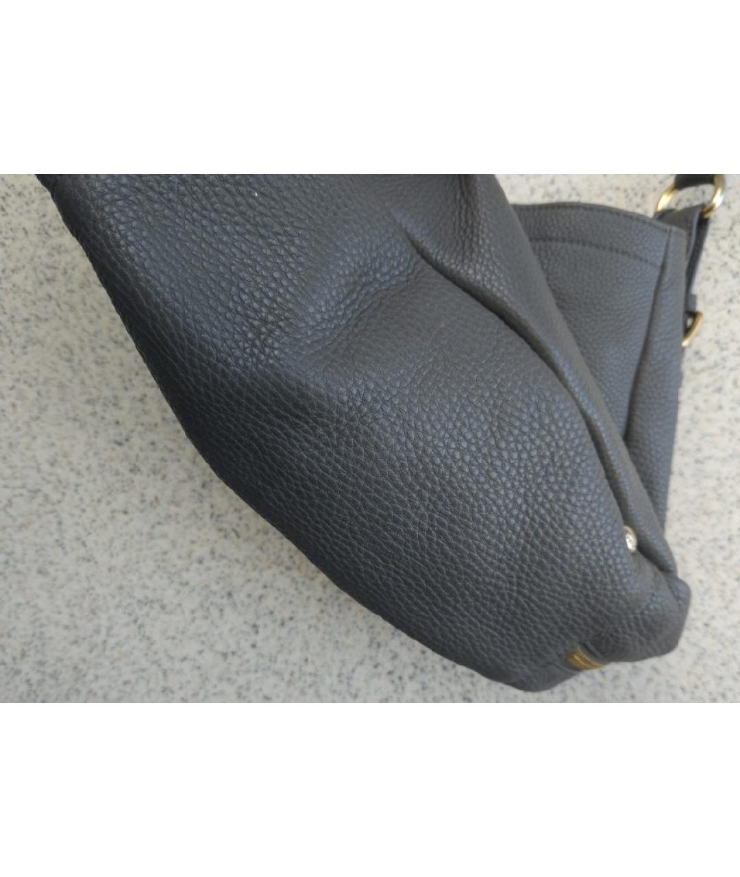 PRADA Серая кожаная сумка через плечо, фото 5