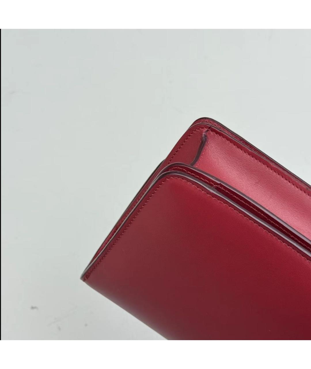 CELINE Красная кожаная сумка через плечо, фото 7