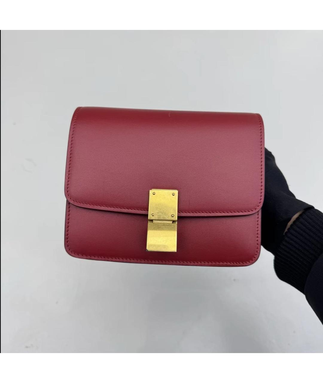 CELINE Красная кожаная сумка через плечо, фото 4