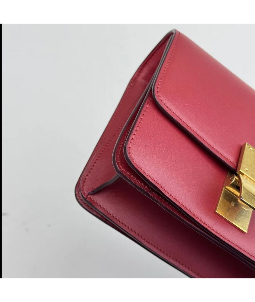 CELINE Красная кожаная сумка через плечо, фото 5