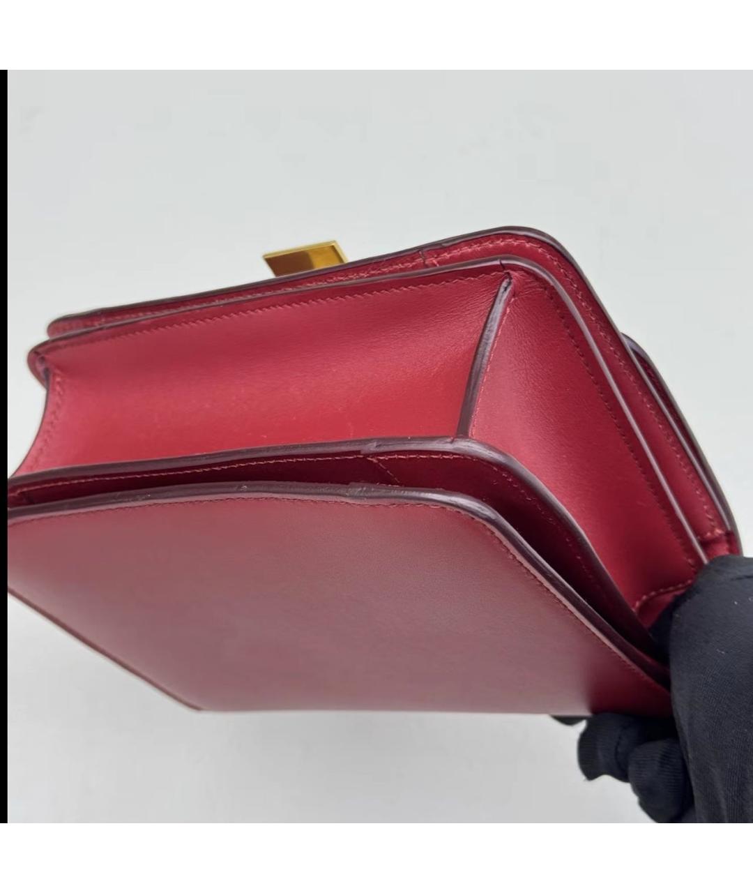 CELINE Красная кожаная сумка через плечо, фото 6
