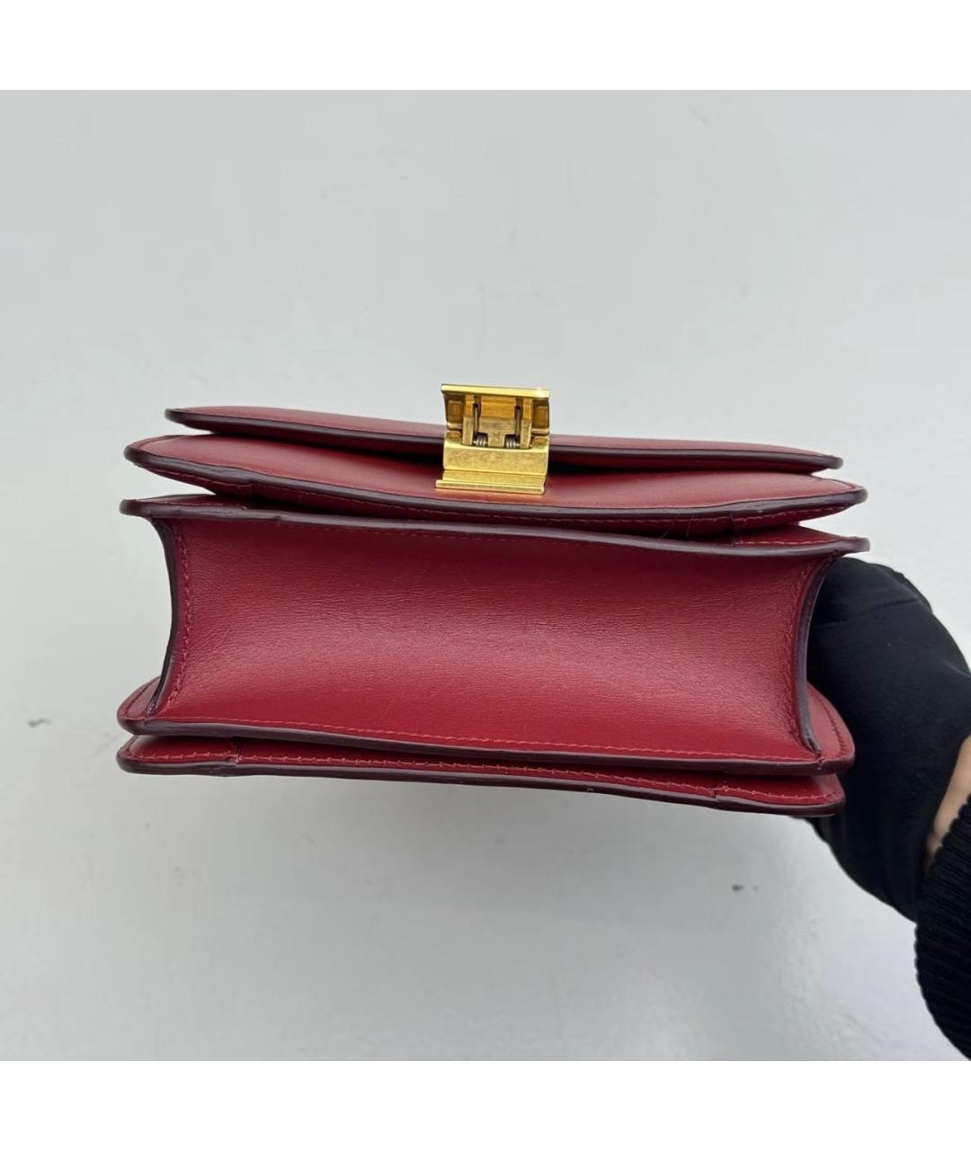 CELINE Красная кожаная сумка через плечо, фото 8