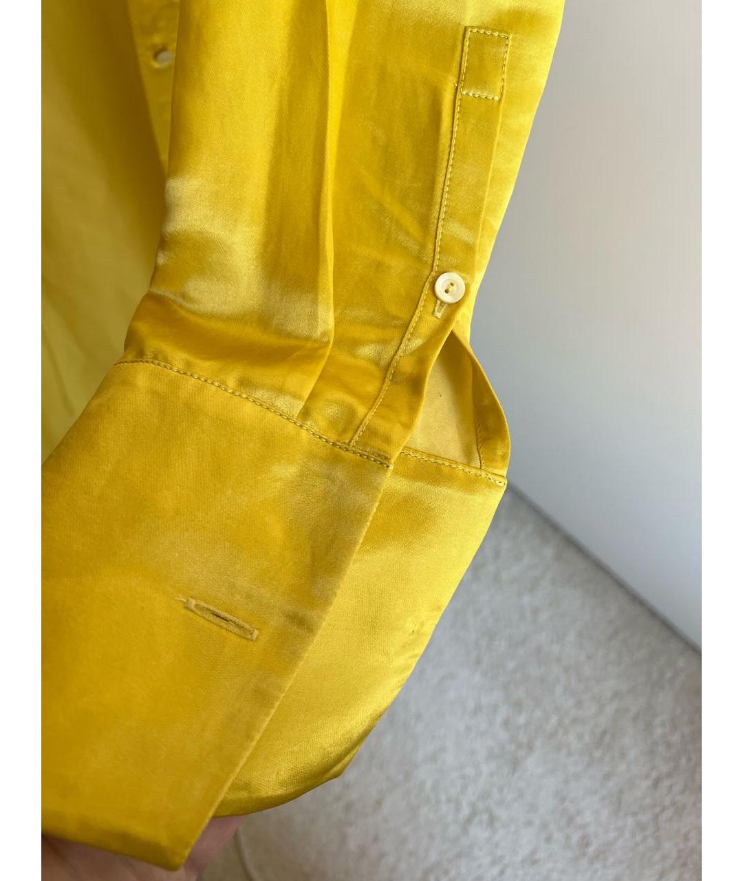 JIL SANDER Желтый атласный жакет/пиджак, фото 6