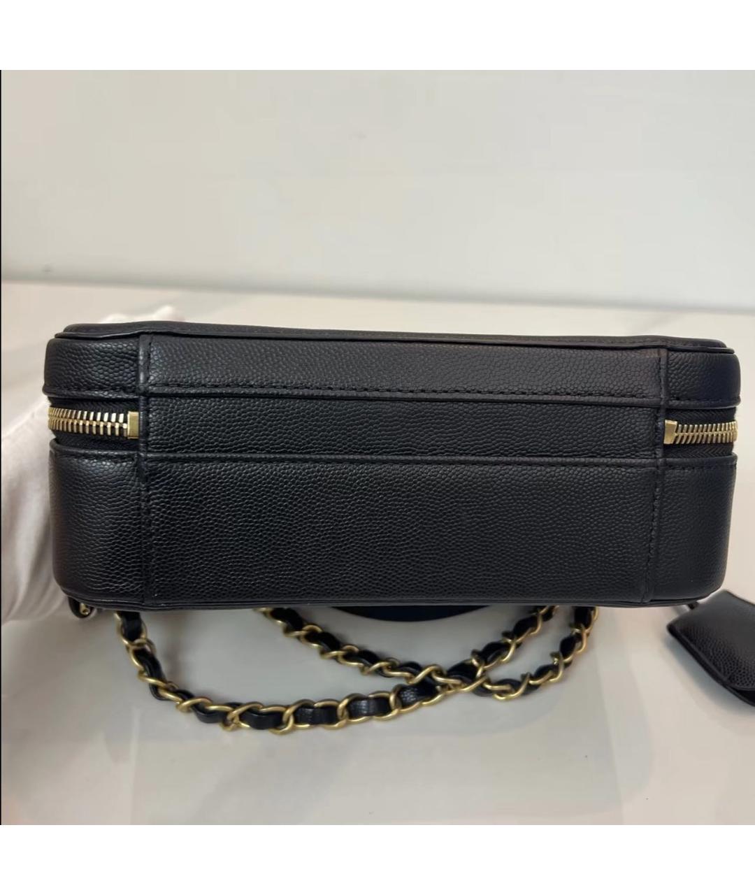 CHANEL Черная кожаная сумка через плечо, фото 3