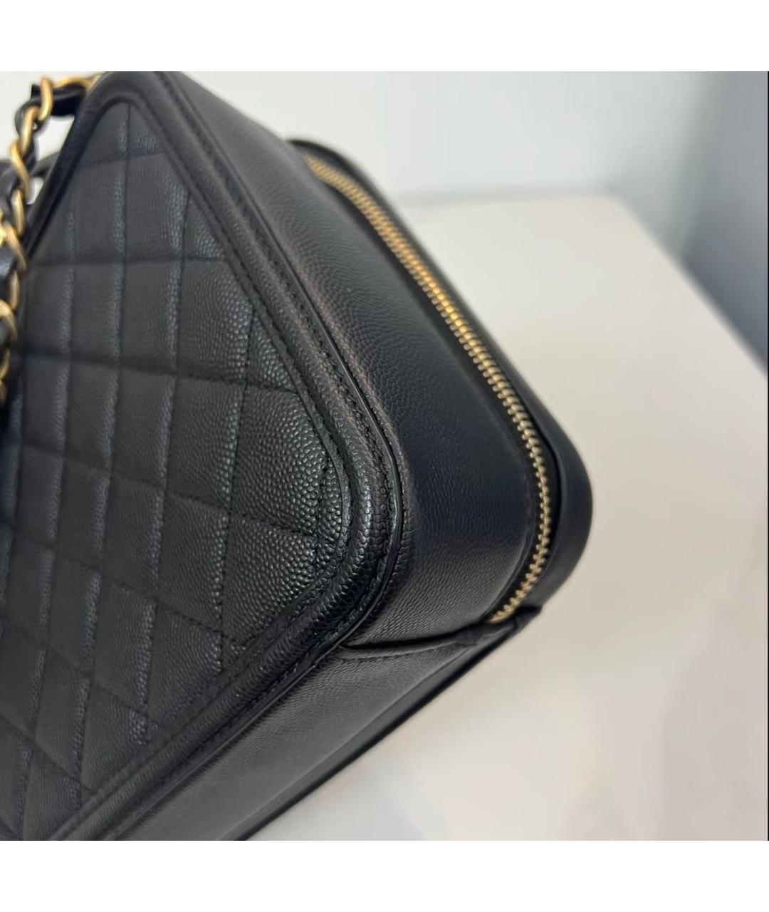 CHANEL Черная кожаная сумка через плечо, фото 8