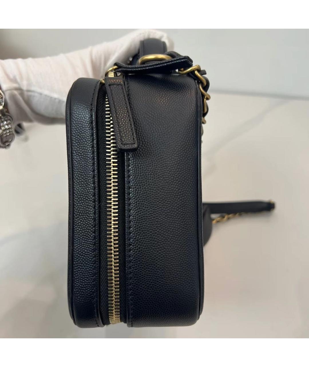 CHANEL Черная кожаная сумка через плечо, фото 7
