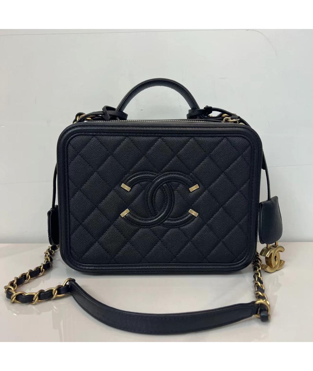 CHANEL Черная кожаная сумка через плечо, фото 9