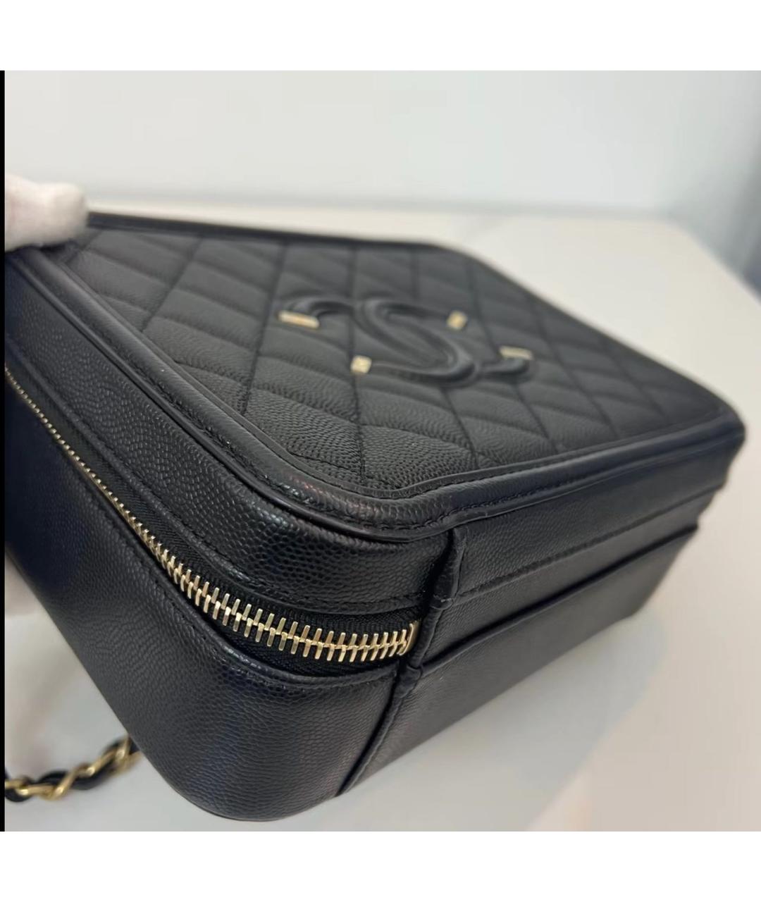 CHANEL Черная кожаная сумка через плечо, фото 4