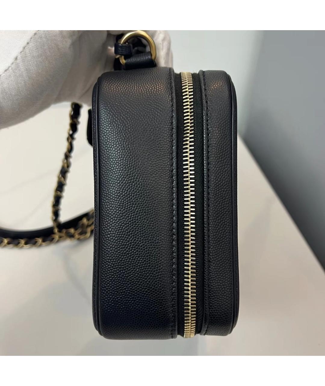 CHANEL Черная кожаная сумка через плечо, фото 6