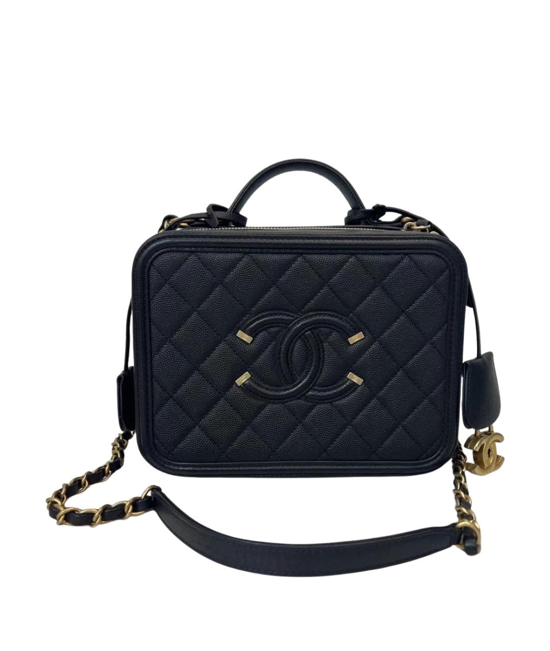 CHANEL Черная кожаная сумка через плечо, фото 1