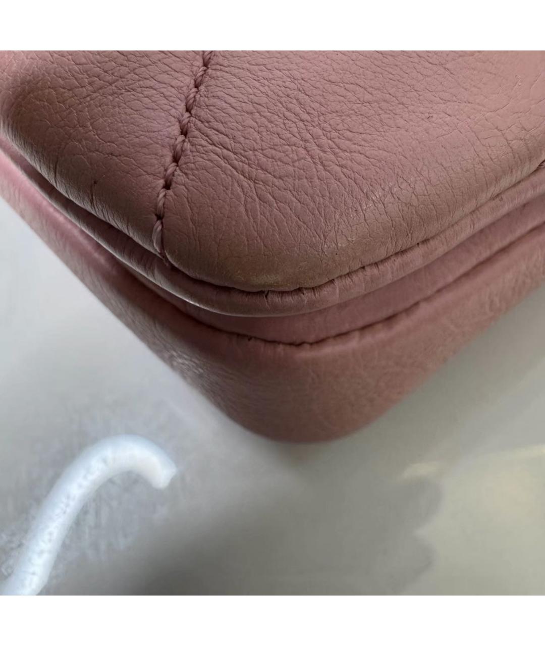 CHANEL Розовая кожаная сумка через плечо, фото 8