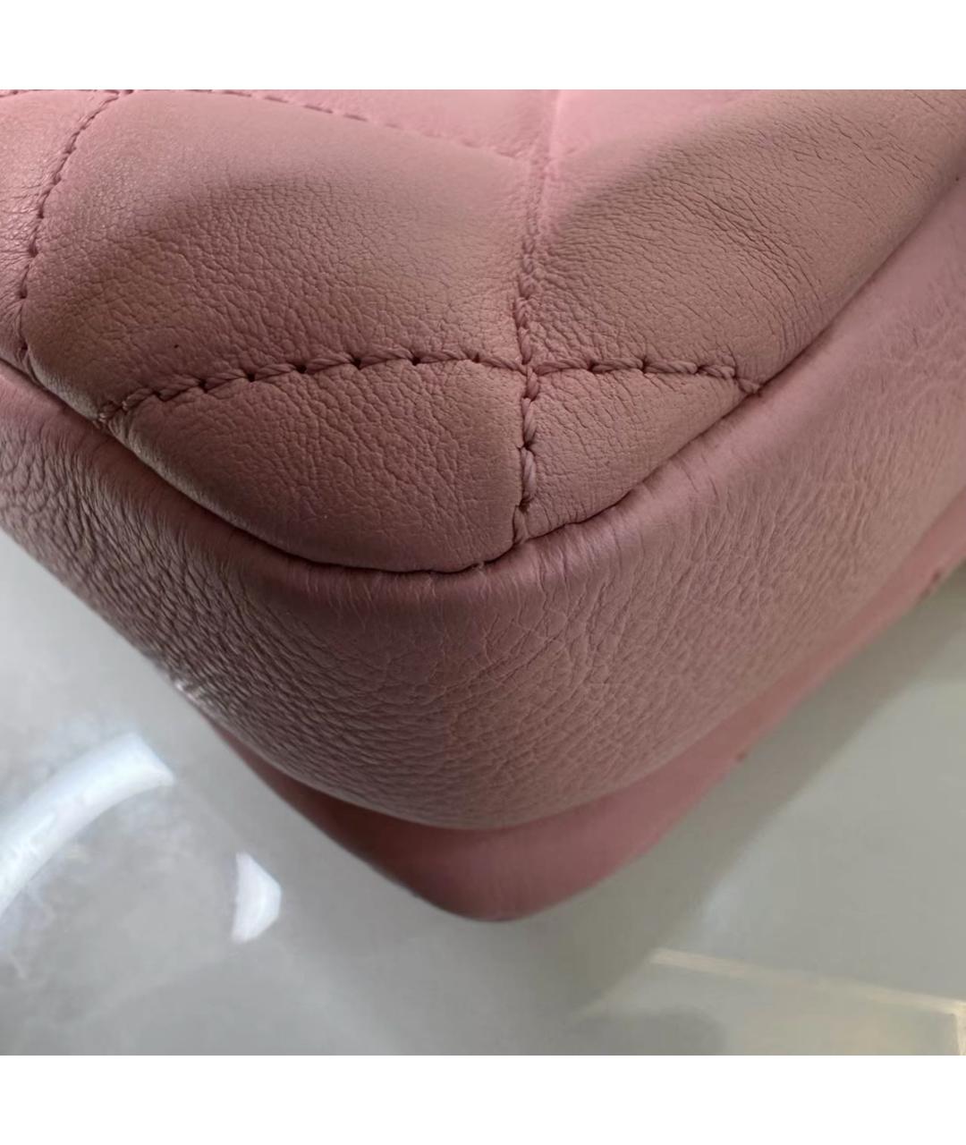 CHANEL Розовая кожаная сумка через плечо, фото 6
