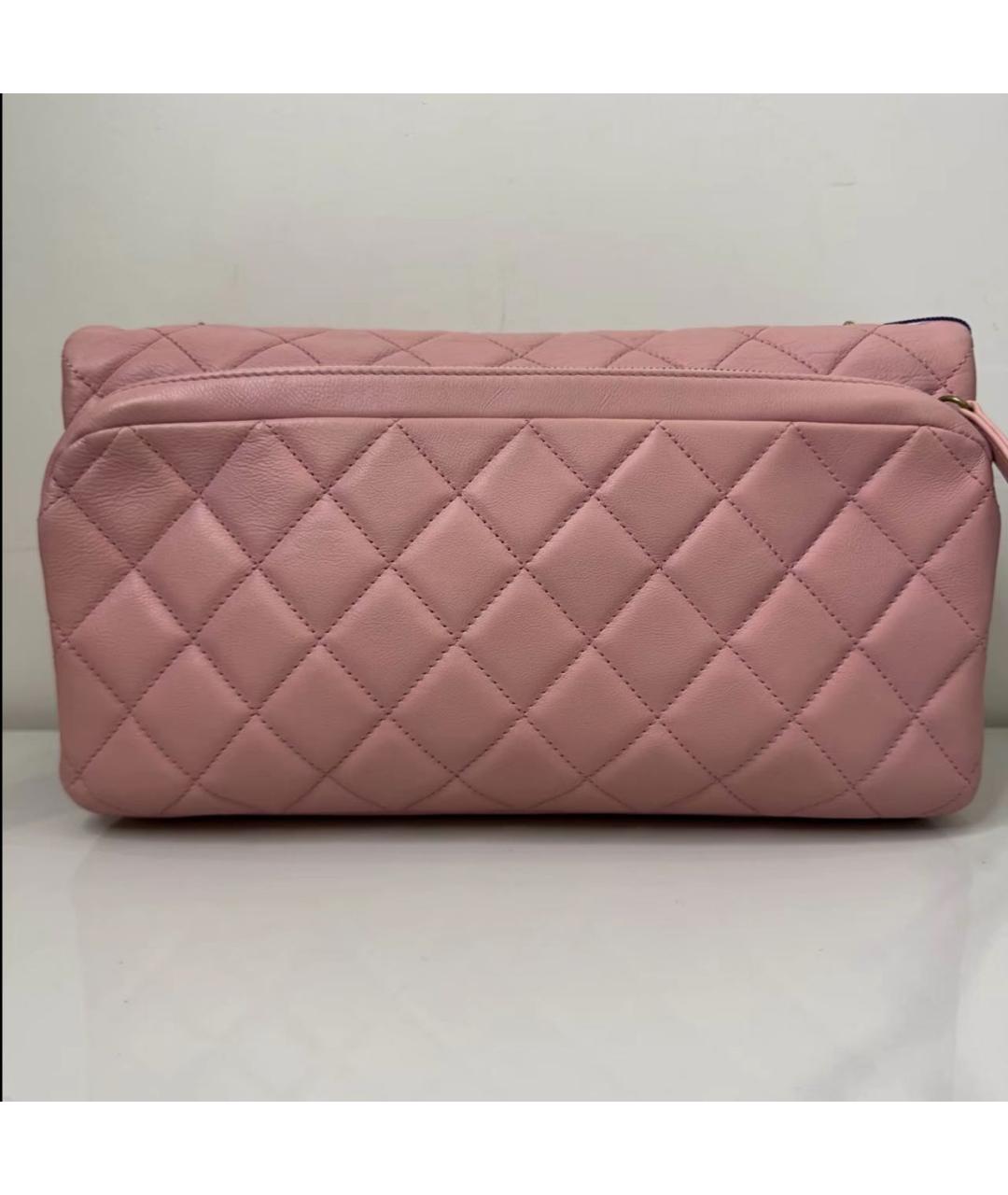 CHANEL Розовая кожаная сумка через плечо, фото 3