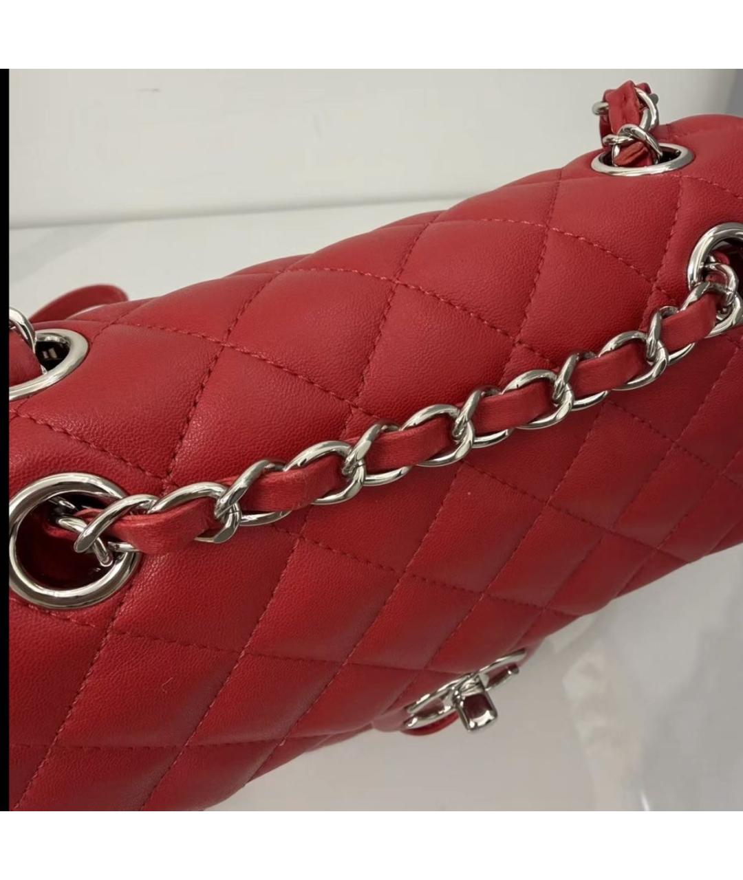 CHANEL Красный кожаный рюкзак, фото 4