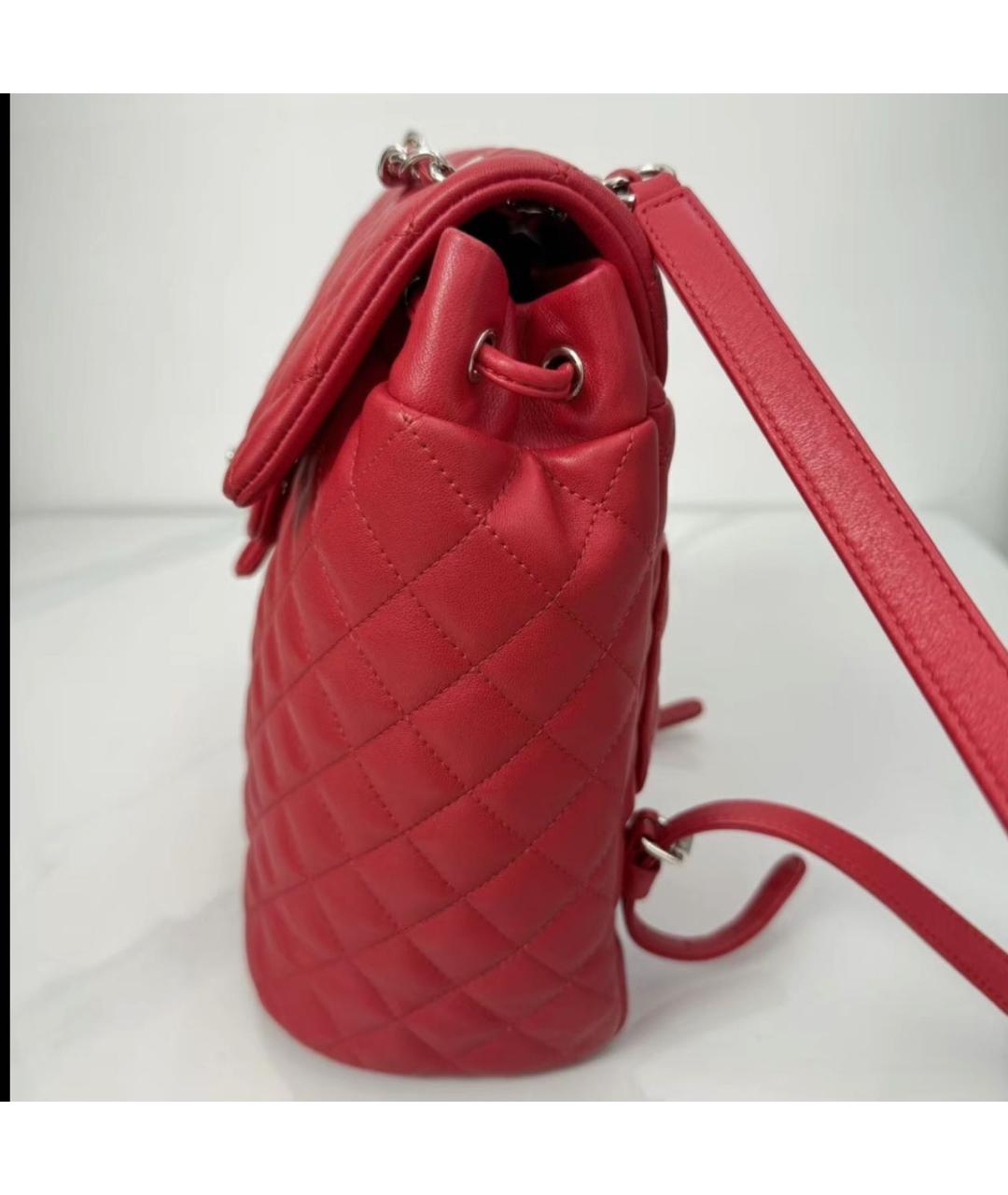 CHANEL Красный кожаный рюкзак, фото 2