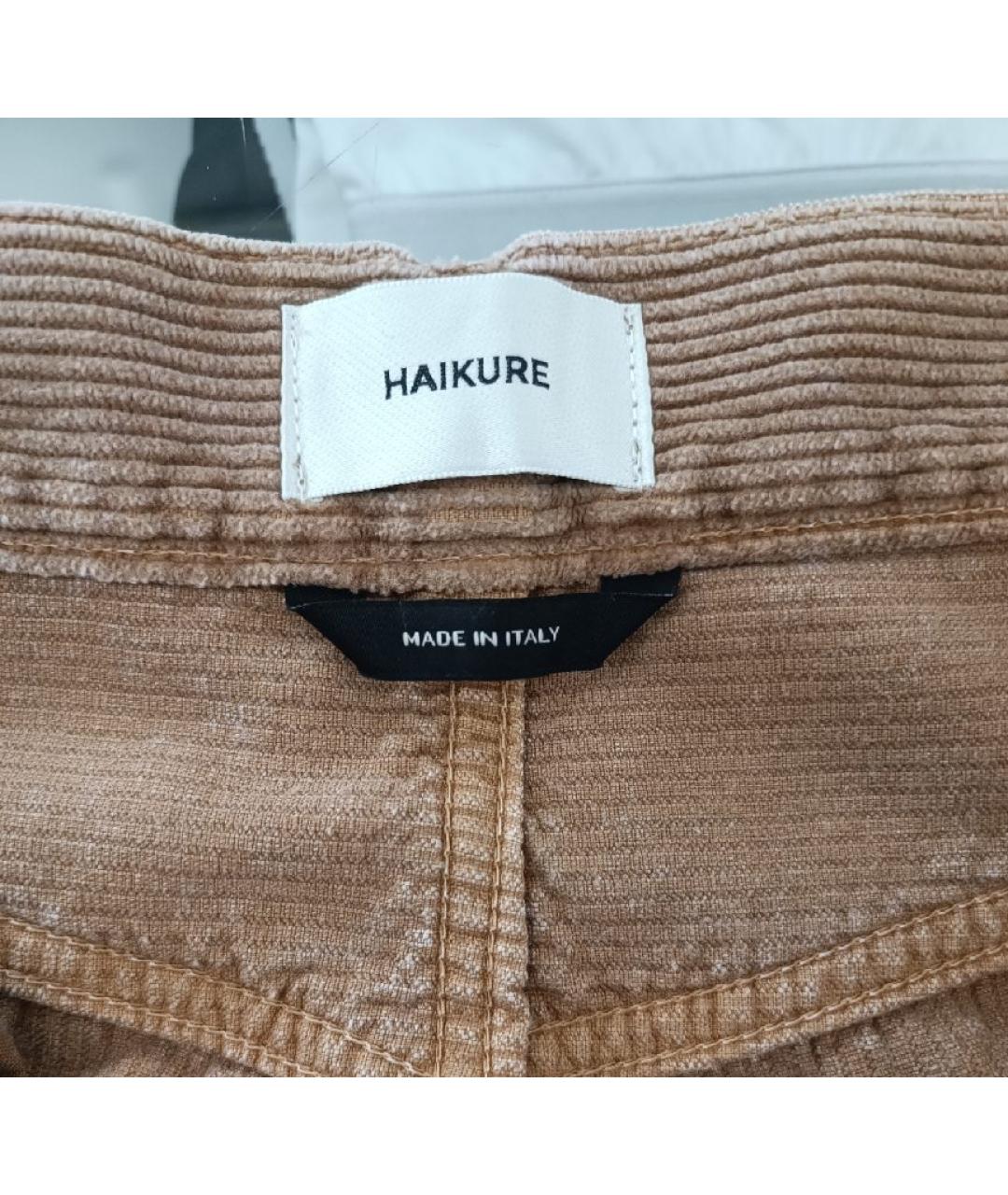 HAIKURE Бежевые хлопковые прямые джинсы, фото 3