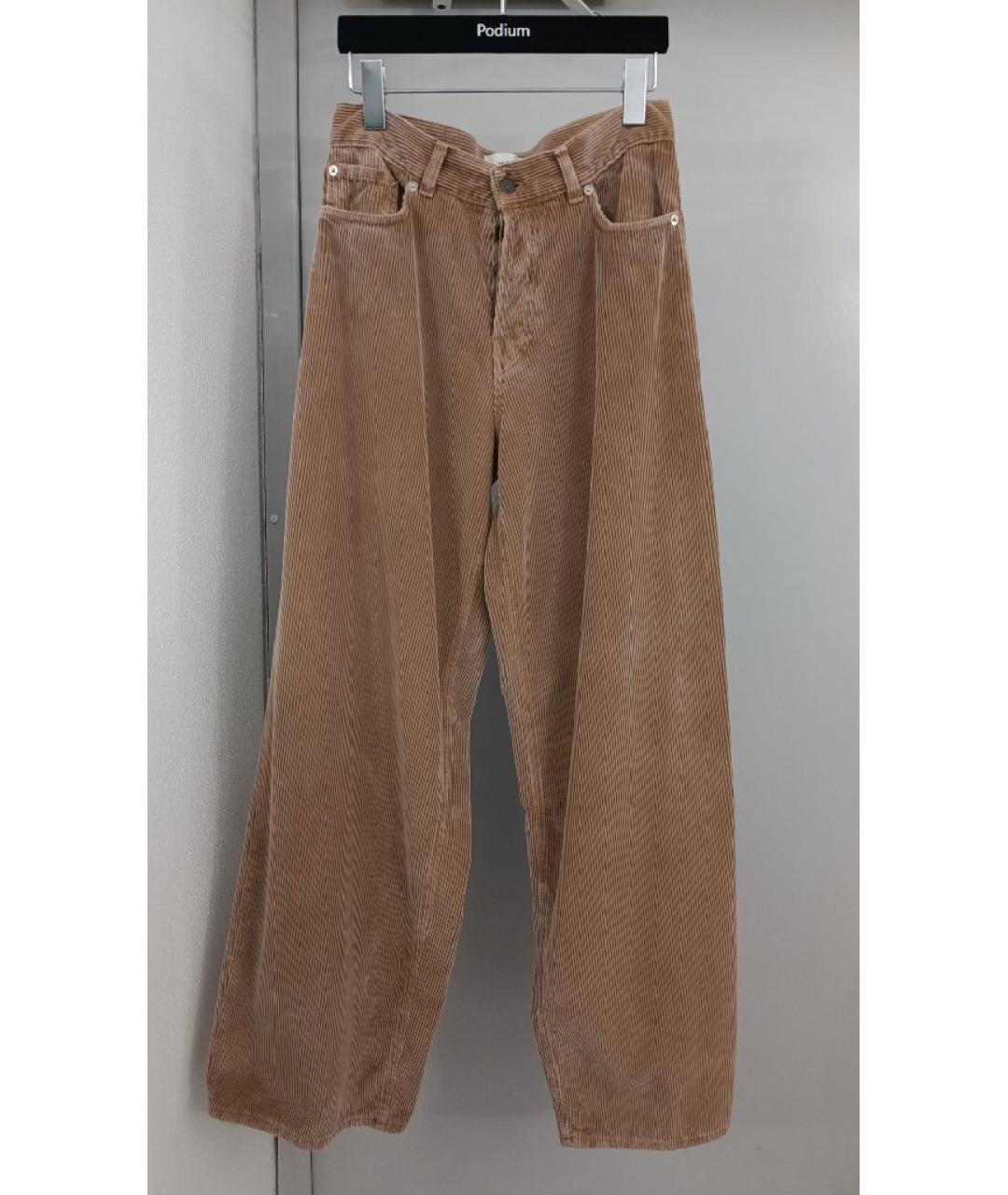 HAIKURE Бежевые хлопковые прямые джинсы, фото 9