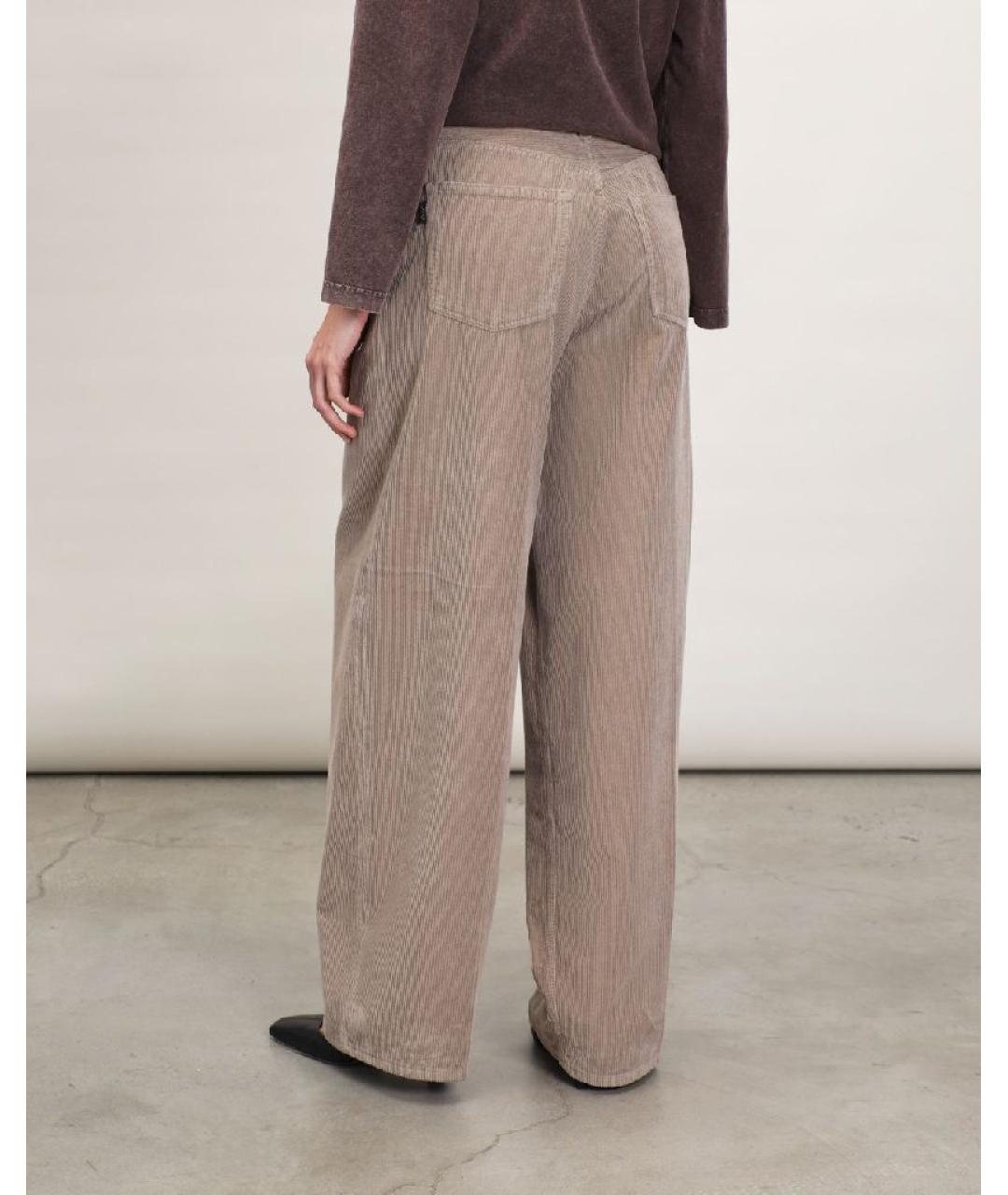 HAIKURE Бежевые хлопковые прямые джинсы, фото 8