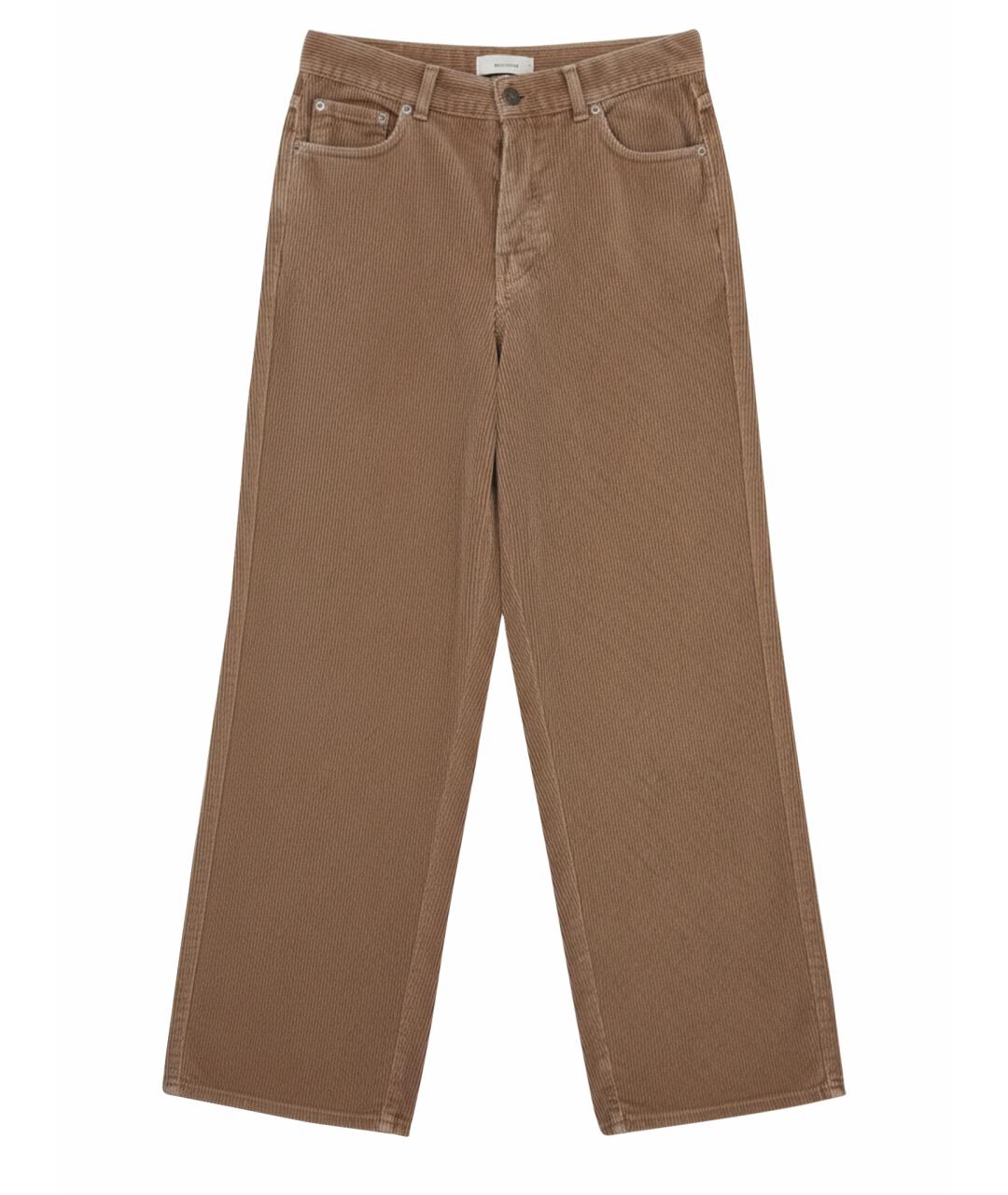 HAIKURE Бежевые хлопковые прямые джинсы, фото 1