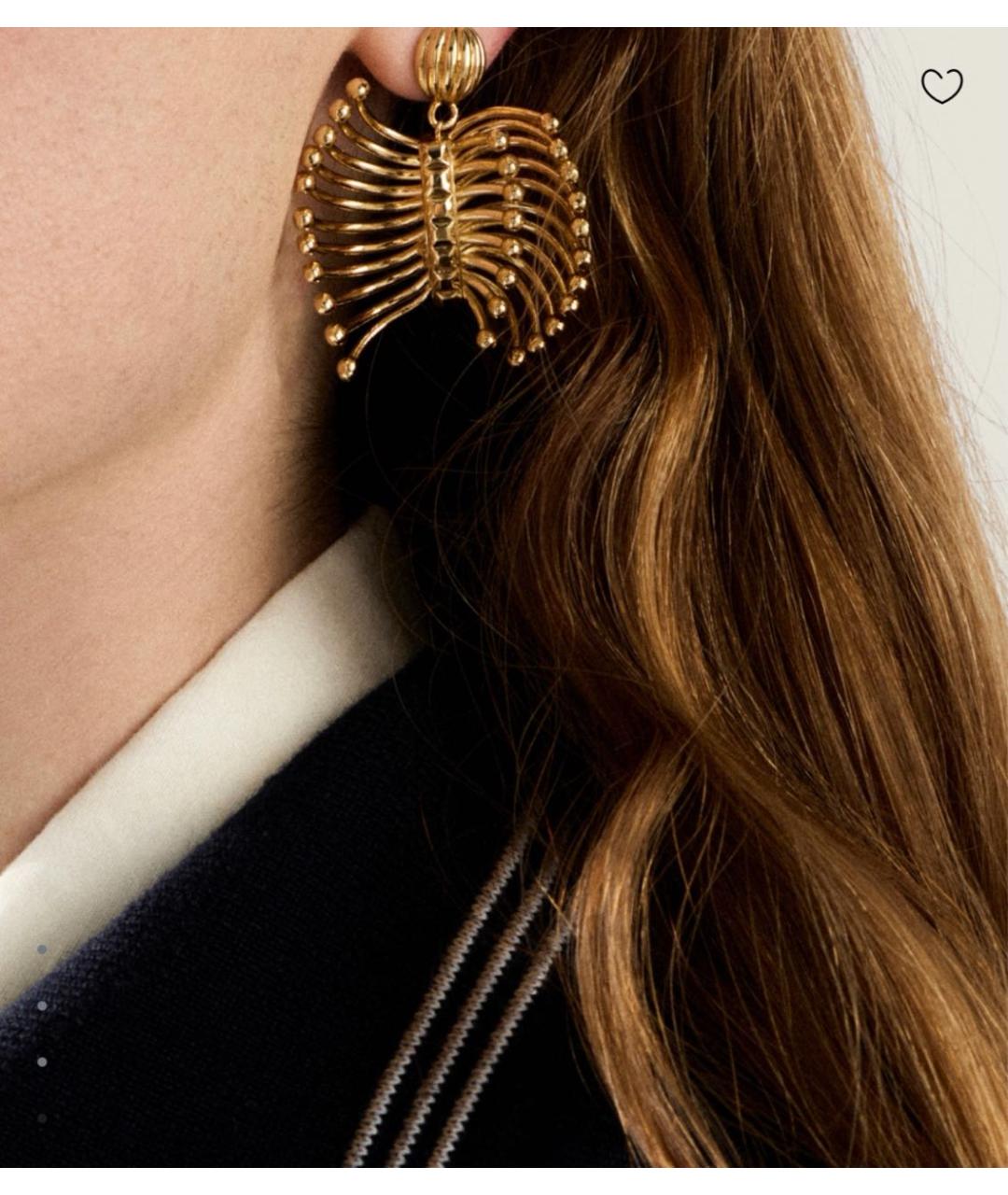 MIU MIU Золотые металлические серьги, фото 4