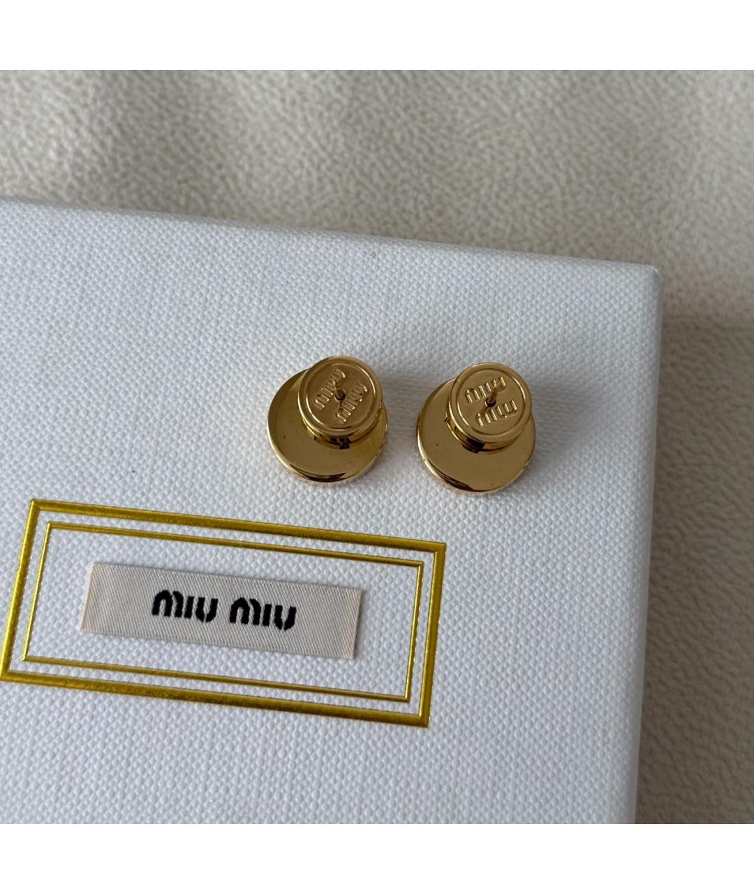 MIU MIU Белые серьги, фото 3