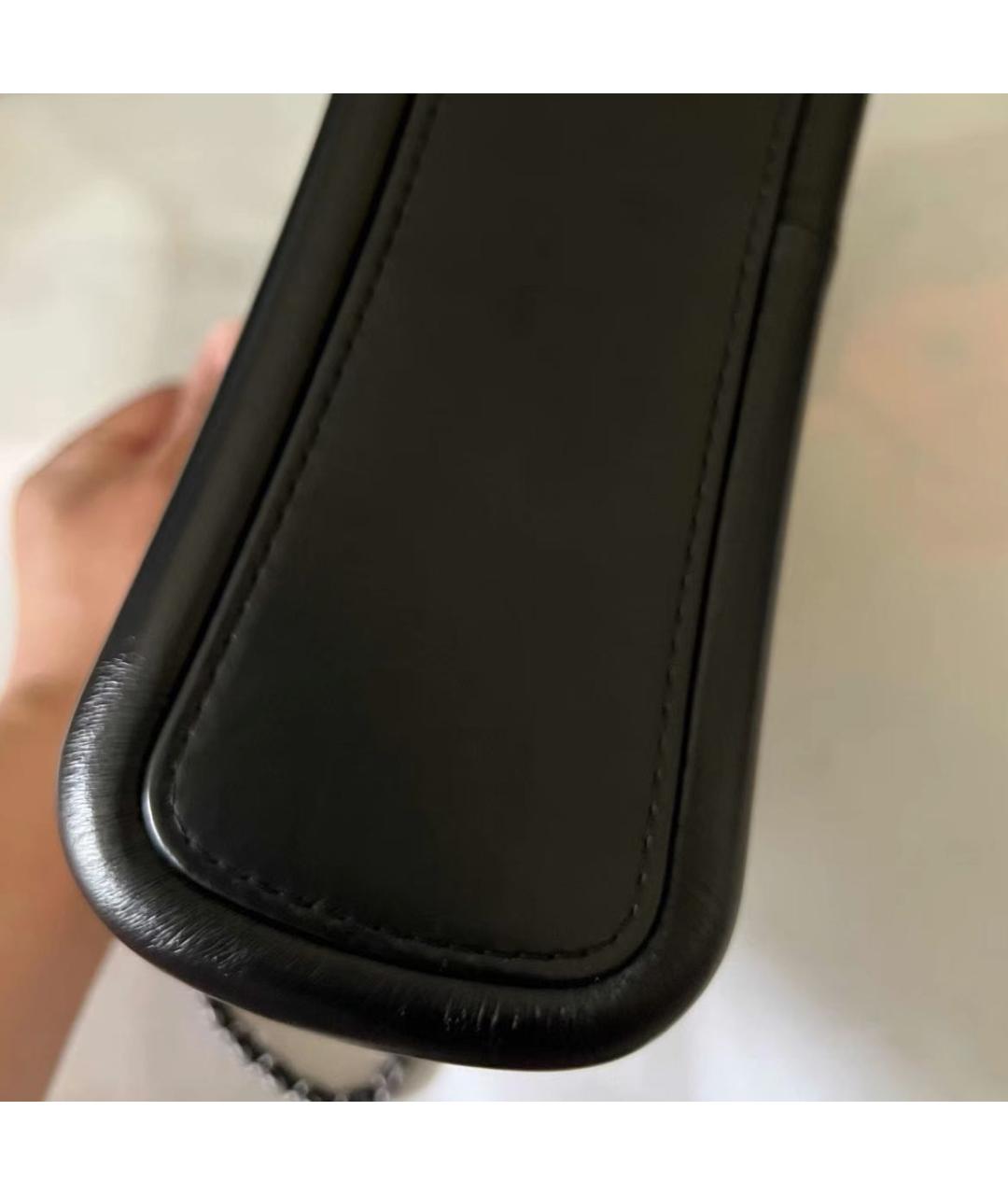 CHANEL Черная кожаная сумка через плечо, фото 5