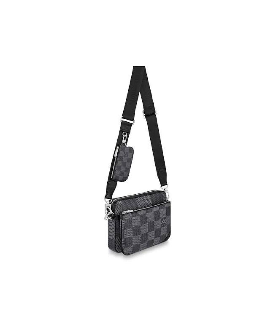 LOUIS VUITTON Антрацитовая сумка на плечо, фото 8