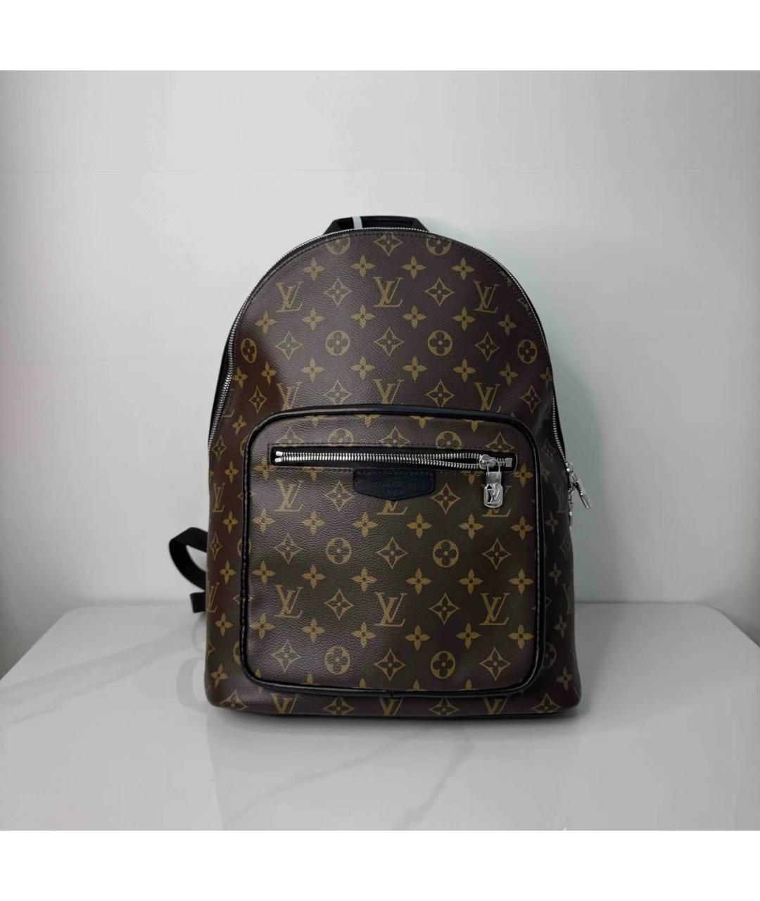 LOUIS VUITTON Коричневый кожаный рюкзак, фото 9