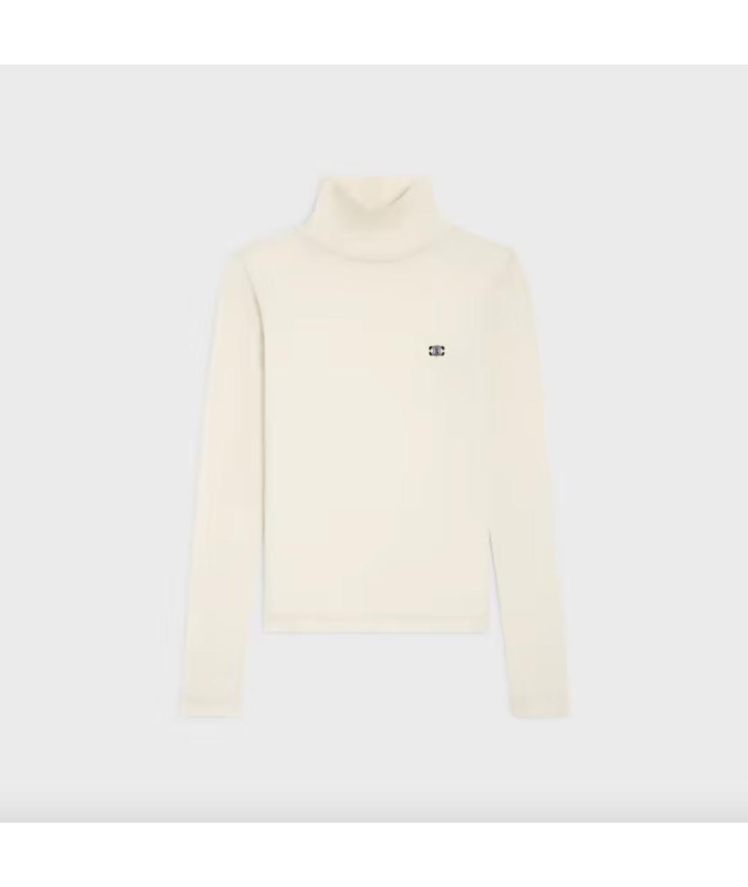 CELINE Бежевая шерстяная водолазка, фото 5