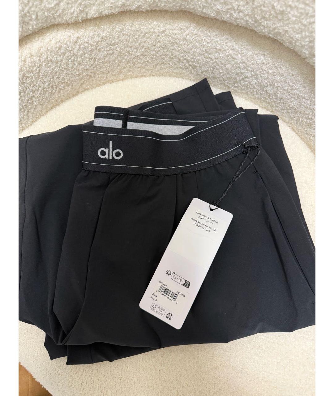 ALO YOGA Черные полиэстеровые спортивные брюки и шорты, фото 5