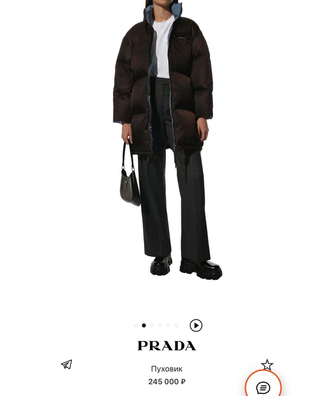 PRADA Черный пуховик, фото 6