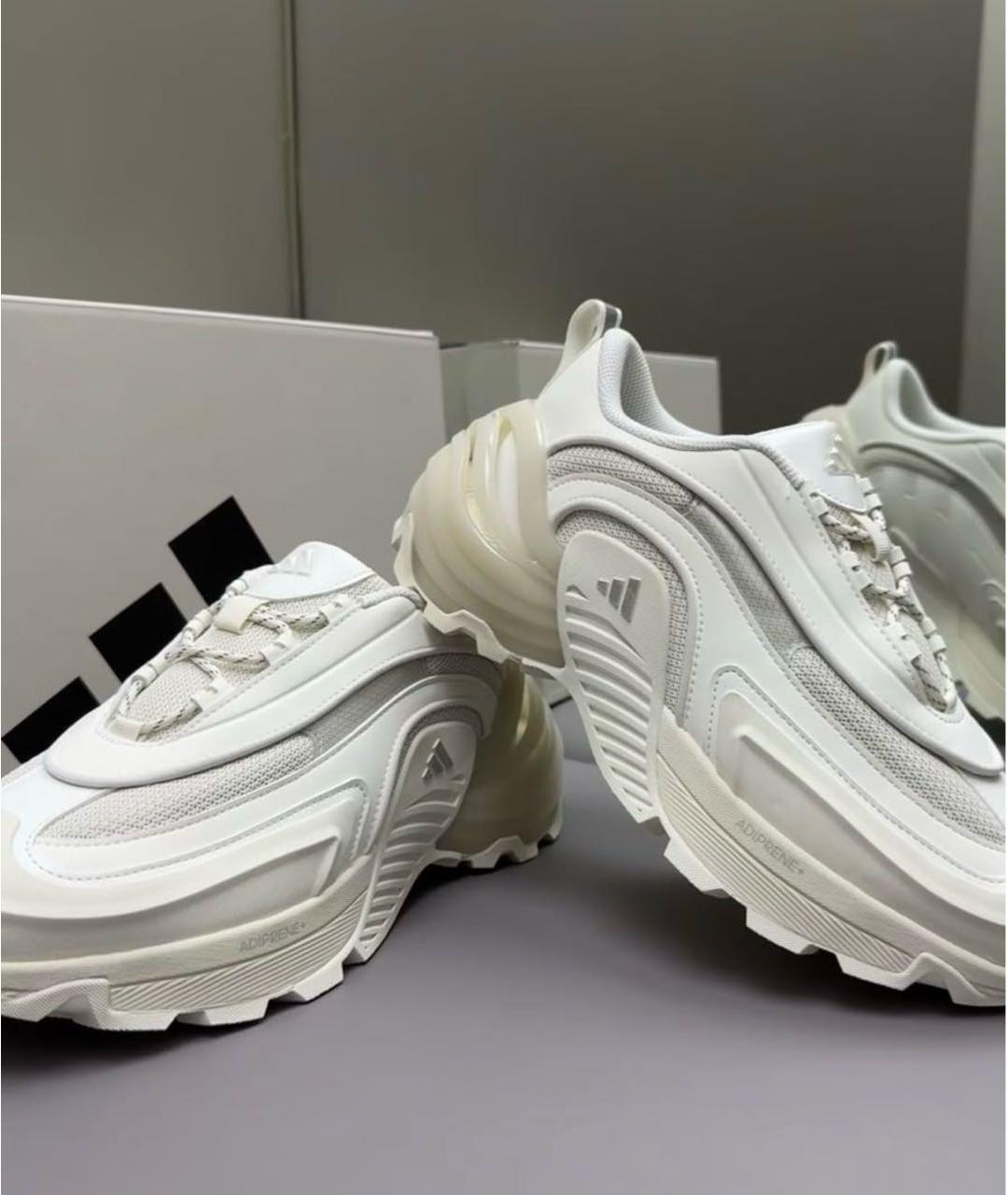 ADIDAS Белые кожаные кроссовки, фото 3