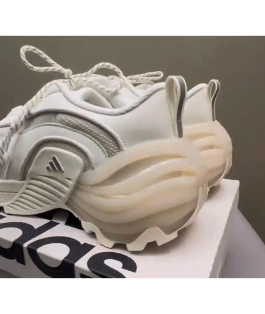 ADIDAS Белые кожаные кроссовки, фото 5