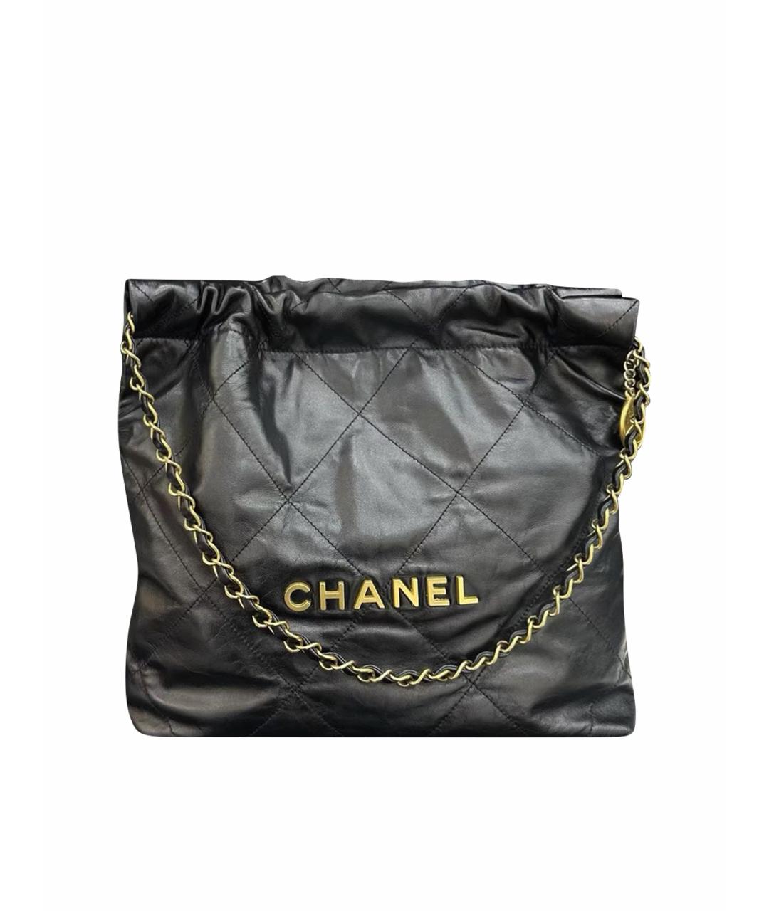 CHANEL Черная кожаная сумка через плечо, фото 1