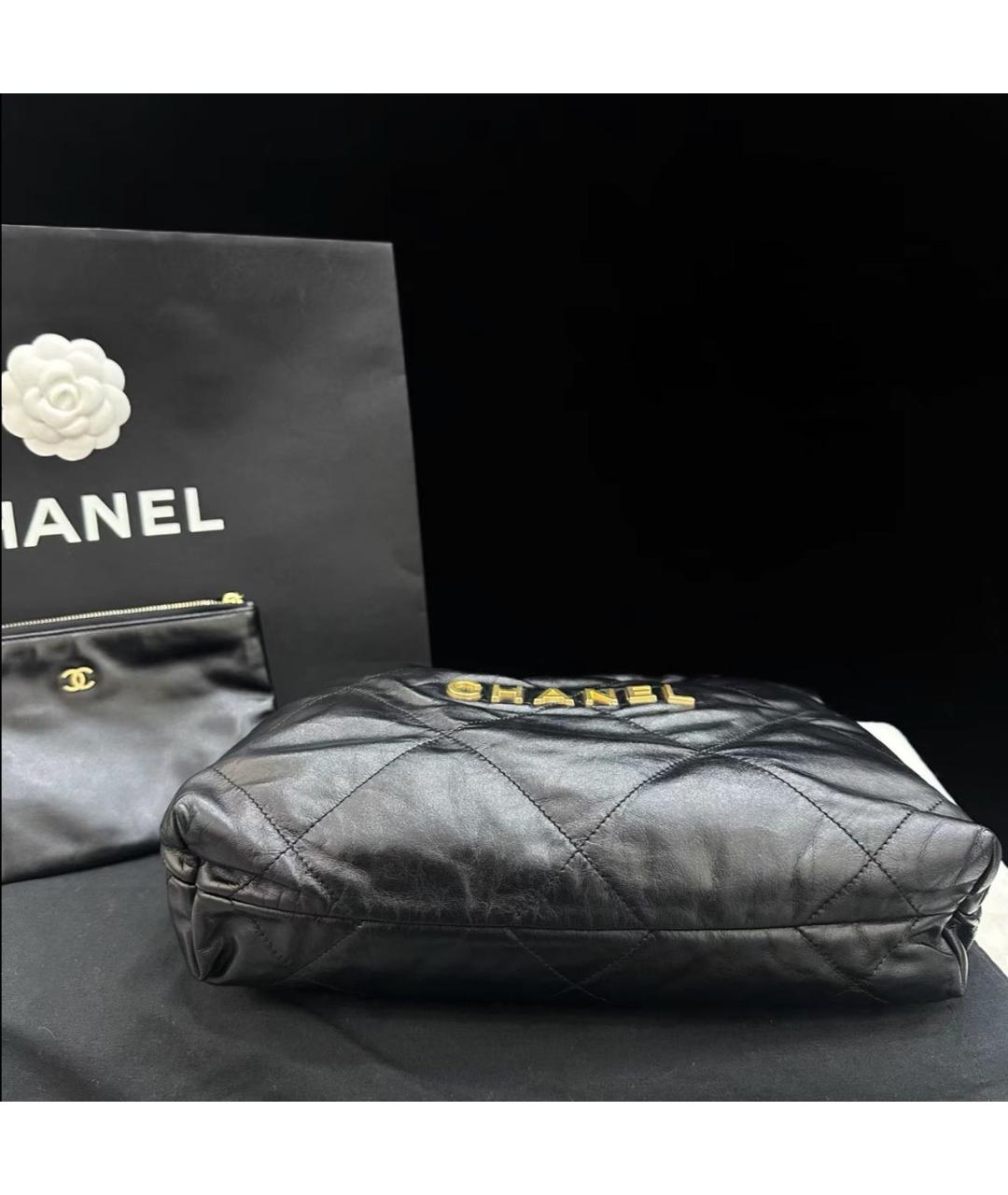 CHANEL Черная кожаная сумка через плечо, фото 5
