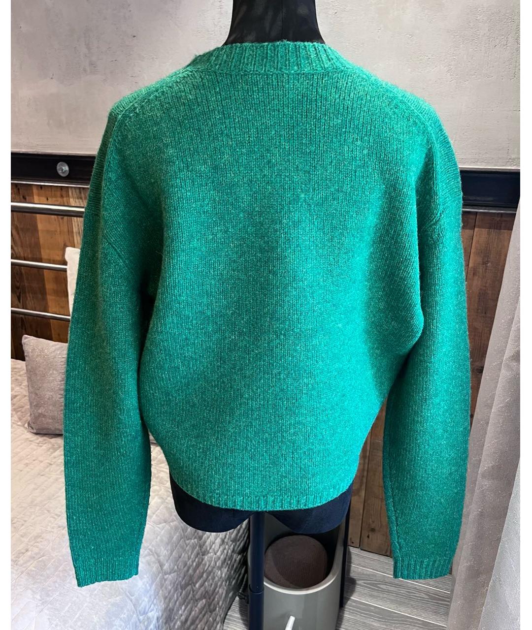 ACNE STUDIOS Зеленый шерстяной джемпер / свитер, фото 2